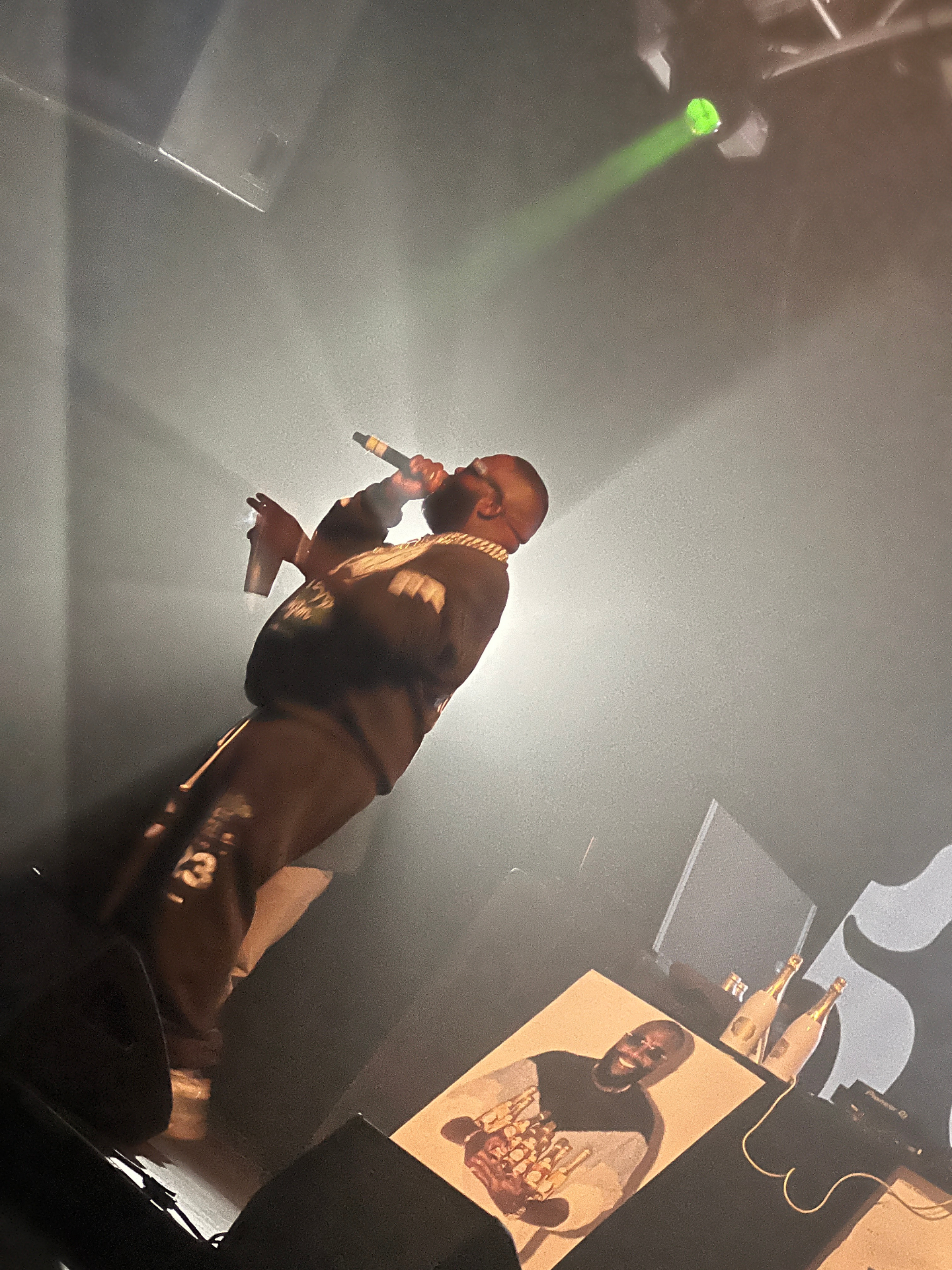 Headline performer on stage