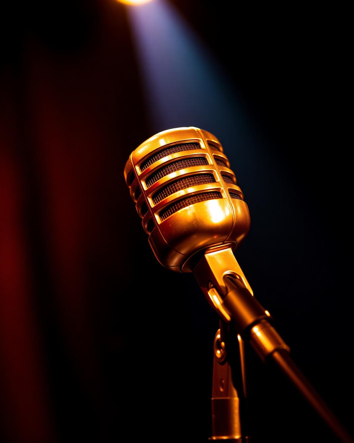 Vintage brass microphone